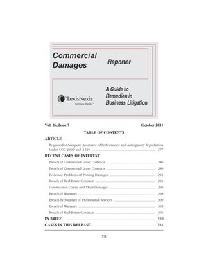 cover image of Commercial Damages Reporter